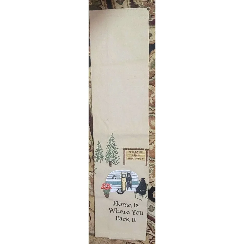 Embroidered RV Camper Dish/ Tea Towel Black Bears Smokies *NEW Home is Where You